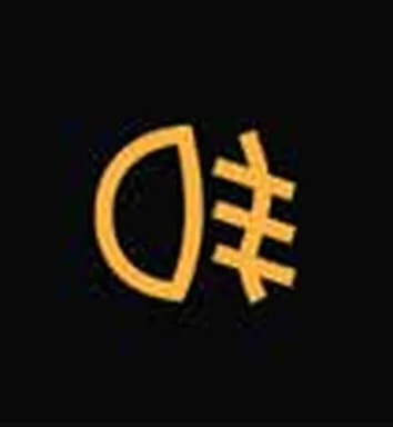 Amber lamp: lamp symbol with rays and a wavy line through them, pointing right