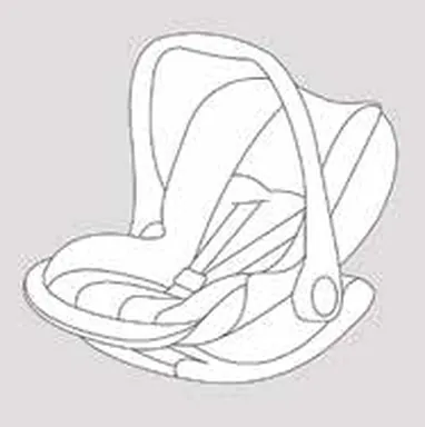 Small lightweight infant carrier seat with a handle