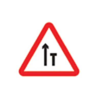 UAE road sign: Right carriageway closed