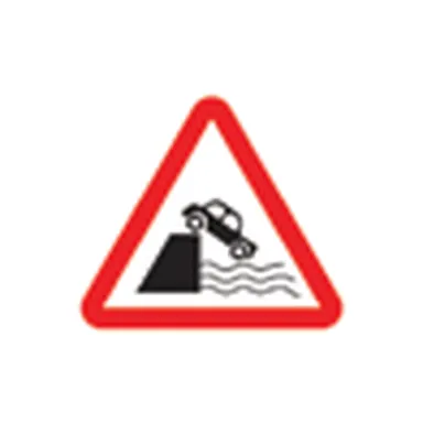 UAE road sign: Quayside or riverbank