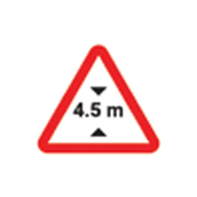 UAE road sign: Maximum height