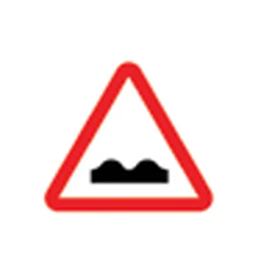 UAE road sign: Uneven road