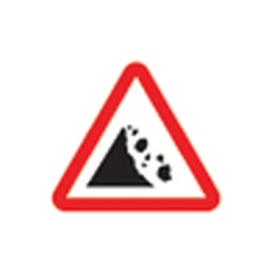 UAE road sign: Falling rocks