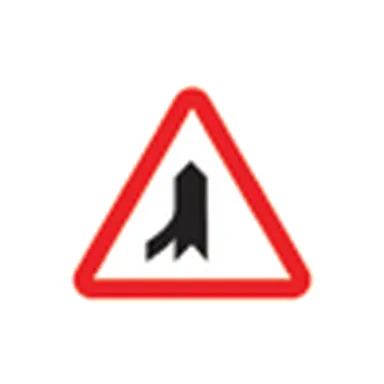 UAE road sign: Minor road on left