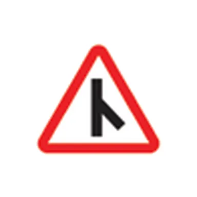 UAE road sign: Traffic merging from right
