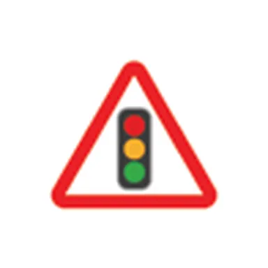 UAE road sign: Traffic lights ahead