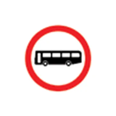 UAE road sign: No buses of more than 12 seats