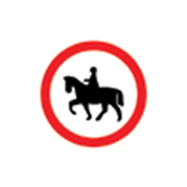 UAE road sign: No horse-riding