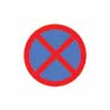 UAE road sign: No stopping (and no parking or waiting)