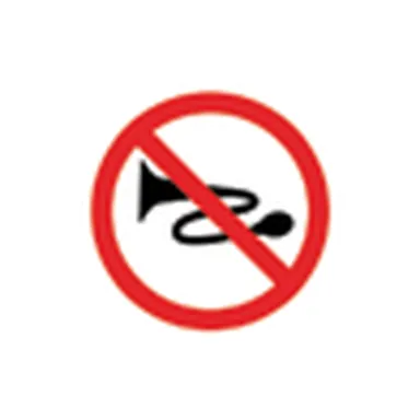 UAE road sign: No Horn