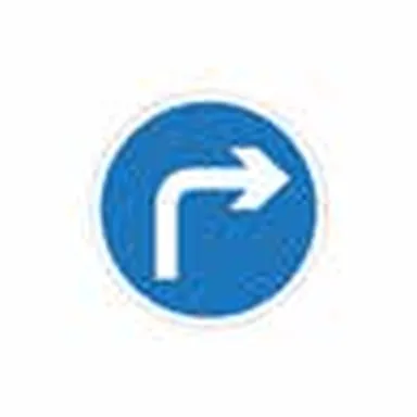 UAE road sign: Right only