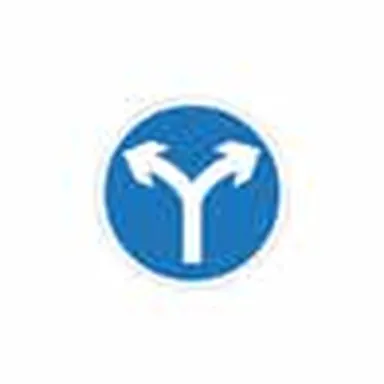 UAE road sign: Turn left or right