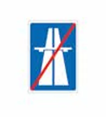 UAE road sign: End of motorway