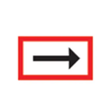 UAE road sign: Effective in direction of the arrow