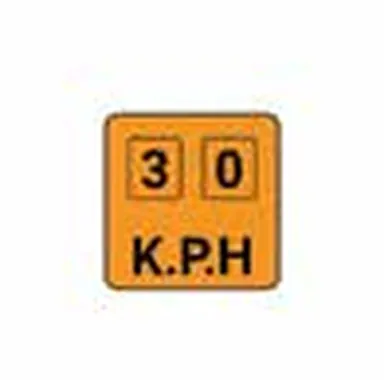 UAE road sign: Speed limit at road works